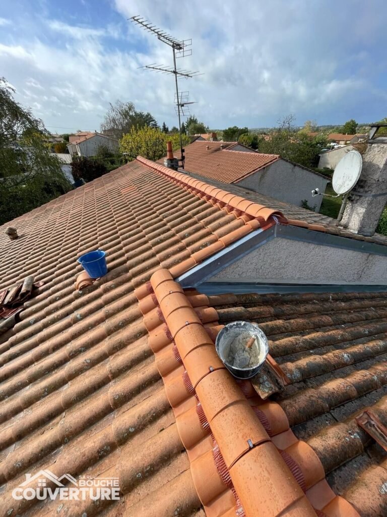 Couverture, Remplacement tuiles, Réfection faîtage